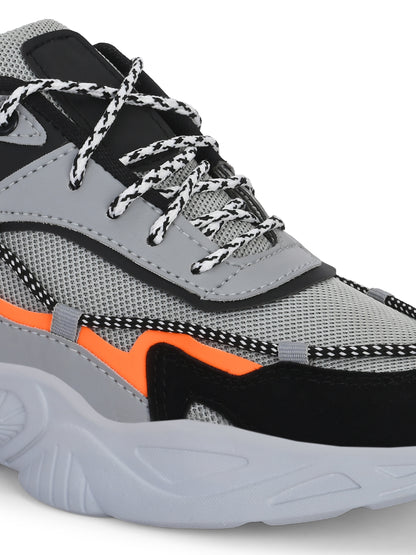 Mens grey sports shoes by 18894, featuring breathable fabric and cushioned soles for athletic comfort and support.