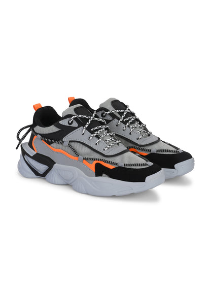 Mens grey sports shoes by 18894, featuring breathable mesh and cushioned soles for athletic comfort and support.