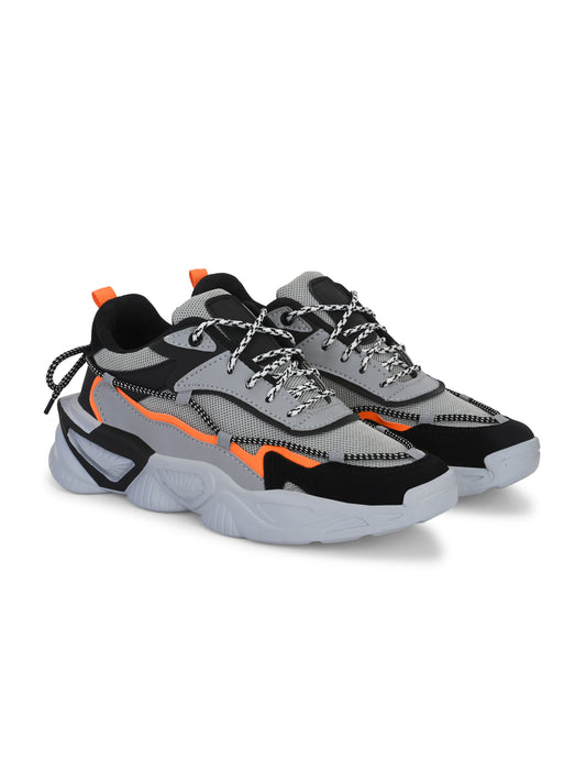 Mens grey sports shoes by 18894, featuring breathable mesh and cushioned soles for athletic comfort and support.