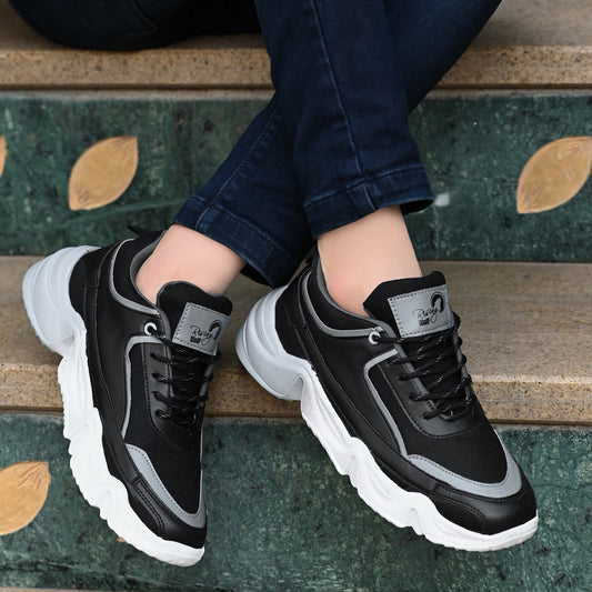 Grey stylish men's sport shoes from brand 18894 featuring a sleek design and comfortable athletic sole.