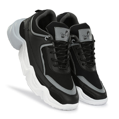 Men's grey stylish sport shoes by 18894, featuring a sleek design and comfortable athletic fit for active wear.