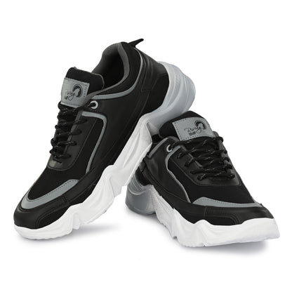 Grey men's sports shoes from 18894 featuring a stylish design and athletic sole, suitable for running and casual wear.