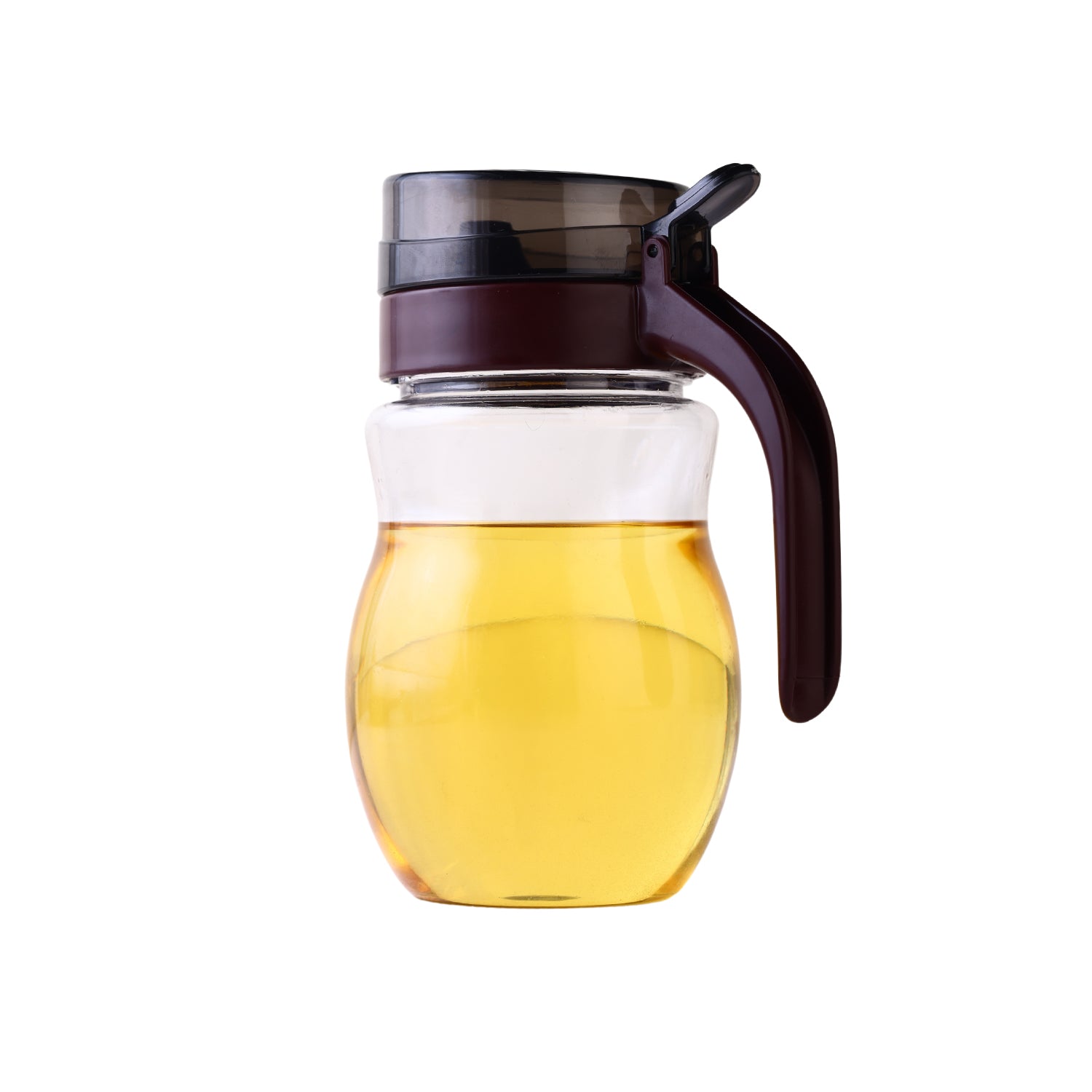 Wukusy 8127 stainless steel oil dispenser with 650ml capacity and small nozzle for precise pouring.