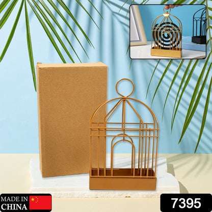 Wukusy vintage-style mosquito coil holder, durable household stand for office and home mosquito control.
