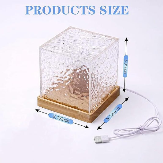USB portable water ripple projection light by 19202, a camping lantern with dynamic water pattern for home decor and ambient lighting.