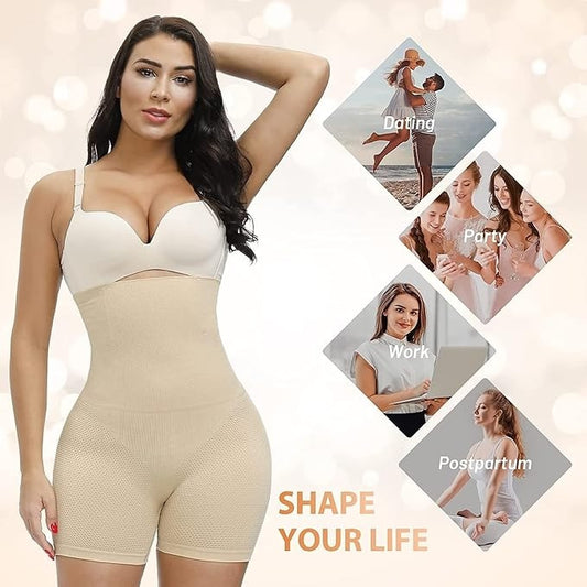 High waist body shaper for women by 19203, thigh slimmer, butt shaper, waist shaper, flat tummy control, skin tone shapewear