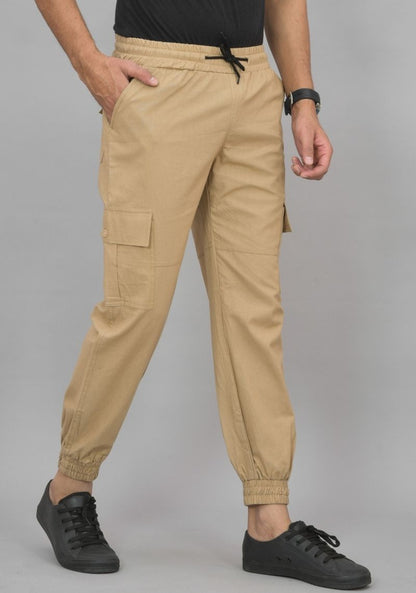 Multicolor men's cargo track pants from 19203, comfortable athletic mens track pants with multiple pockets in a pack of one.