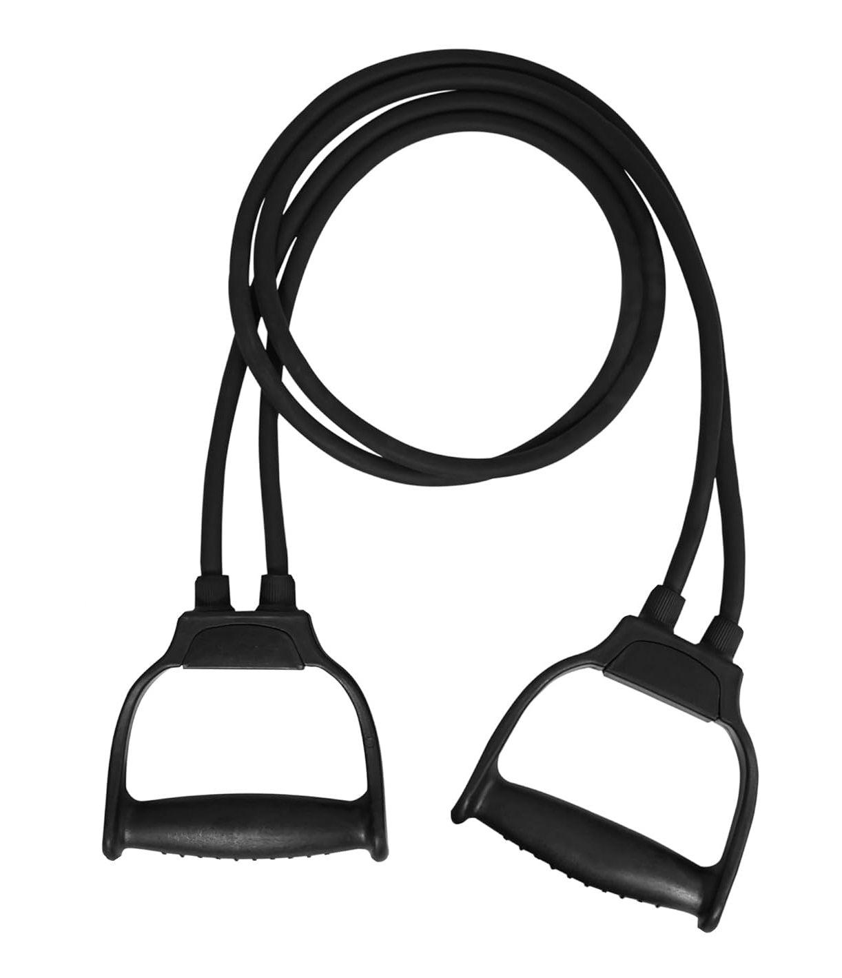 Black double toning resistance band with heavy grip, ideal for workouts for men and women, from 19226 exercise bands.