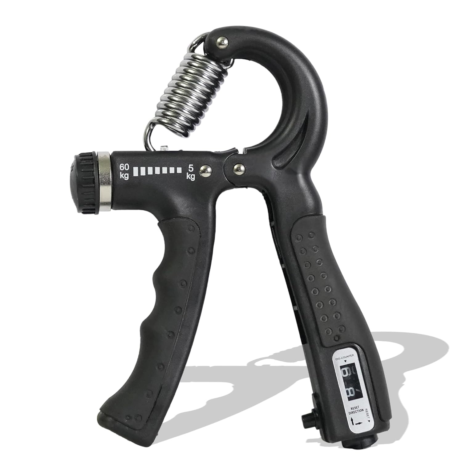 Black 19226 hand gripper, adjustable from 10kg to 60kg, professional counter grip for men and women, finger and hand exerciser.