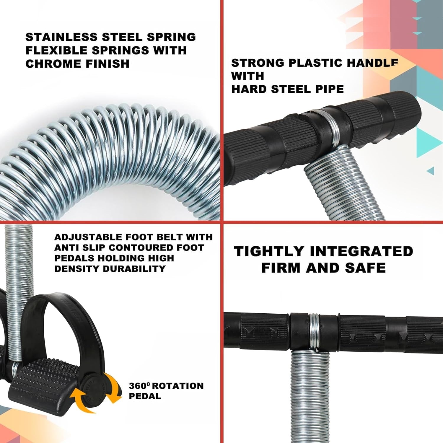 Premium 19226 black single spring tummy trimmer for abs, waist, and body toning, suitable for men and women.