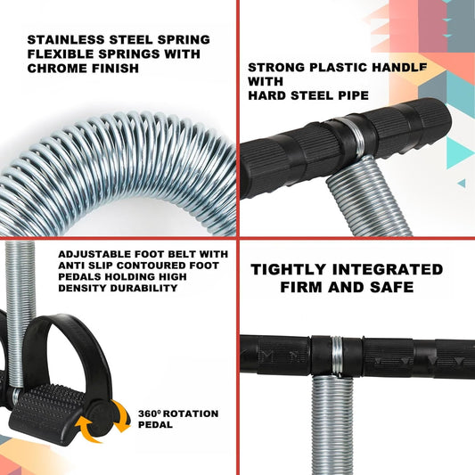 Premium 19226 black single spring tummy trimmer for abs, waist, and body toning, suitable for men and women.