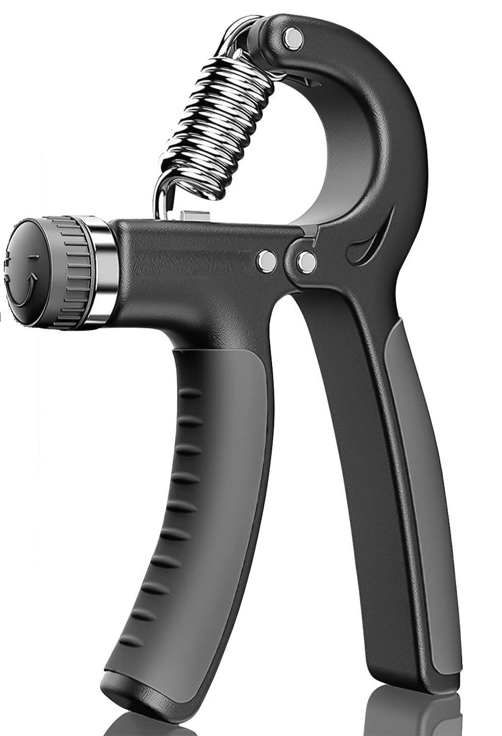 Black 19227 hand grip strengthener with adjustable resistance for forearm workouts, injury recovery, and grip training.