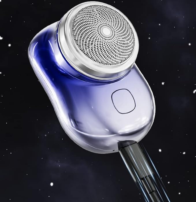 Mini USB-powered electric shaver for men, multicolor men's trimmer for easy grooming, compact and portable grooming device.
