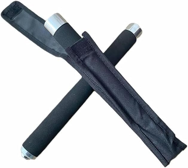 Self-defense walking stick for adults, black, lightweight, durable, with ergonomic handle, designed for personal safety and self-defense.