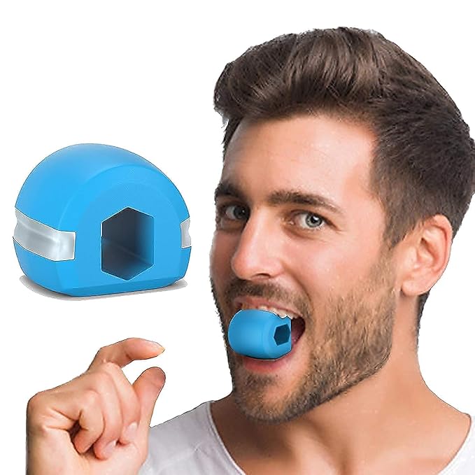 Jawline exerciser tool for men and women, face and neck toning strap to define jawline and reduce double chin.