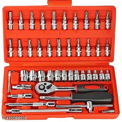 Hand tools bike kit including socket wrenches, spanners, and all sizes in a compact tool set by Goti Pana, brand 19334.