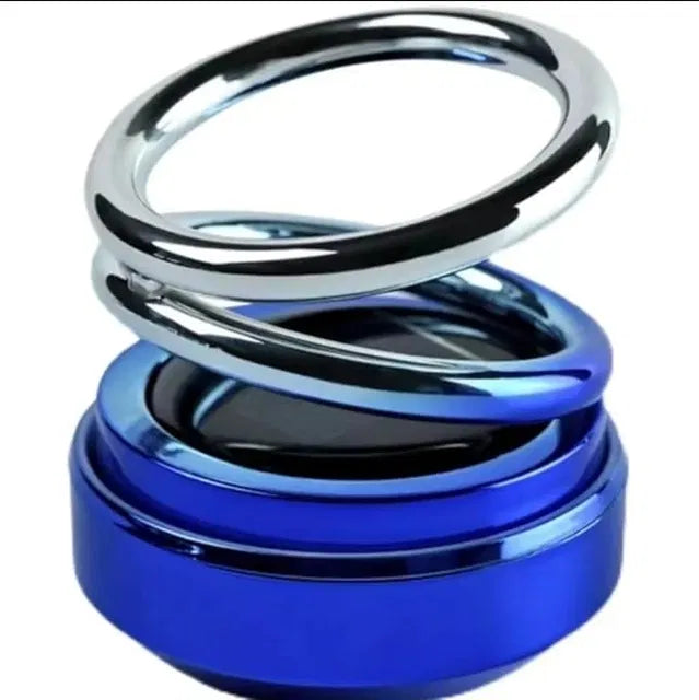 Metallic double spring solar perfume car sponge from 19357 with rotating dashboard design for fresh scent and stylish car decor.