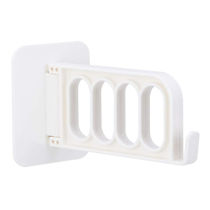 Set of two 19357 clothes drying racks with adhesive hangers, ideal for laundry drying and hanging clothes indoors.