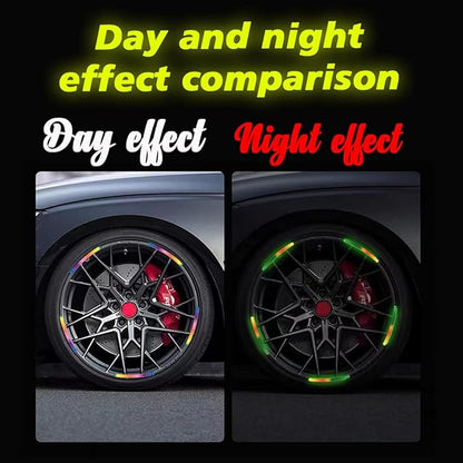 Reflective car wheel decorative stripe sticker by 19357, enhances night safety with reflective warning design, for free wheel toys.
