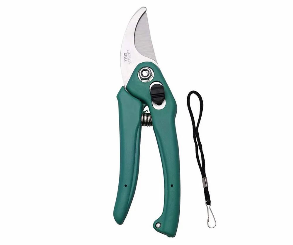 Stainless steel garden scissors from 19357 gardening tools set, featuring sharp blades for precise pruning and trimming in the garden.
