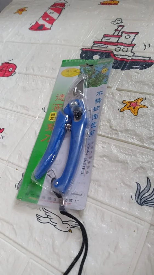 Stainless steel garden scissors from 19357, gardening tool with sharp blades for pruning and trimming plants.