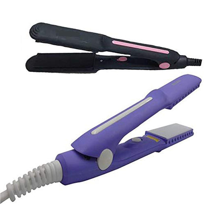 Multicolor mini hair straightener for teenagers by 19357, compact design, suitable for quick styling and easy handling.