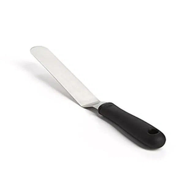 8-inch stainless steel cake knife and spatula from 19357 kitchen tool set, featuring a sleek, durable design for cake slicing and serving.