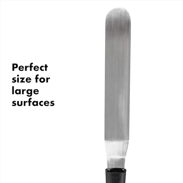 8-inch stainless steel cake knife and spatula from 19357 kitchen tool set, featuring a sleek, durable design for cake slicing and serving.