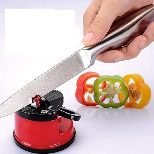 Manual kitchen knife sharpener by 19357 for sharpening stainless steel knives and kitchen tools, compact and easy to use.