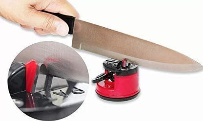 Manual kitchen knife sharpener for stainless steel knives, part of 19357 kitchen tool set, with abrasive sharpening slots.