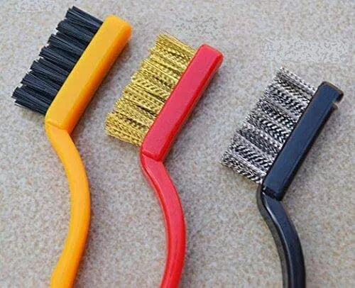 Mini wire brush set for cleaning dust, welding slag, rust on gas stoves and smoke machines, part of 19357 kitchen tool sets.