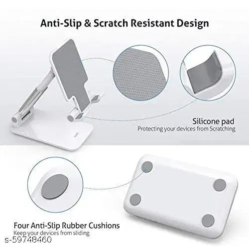 Adjustable mobile phone stand from 19357, angle and height adjustable kitchen tool set, table holder for smartphones.