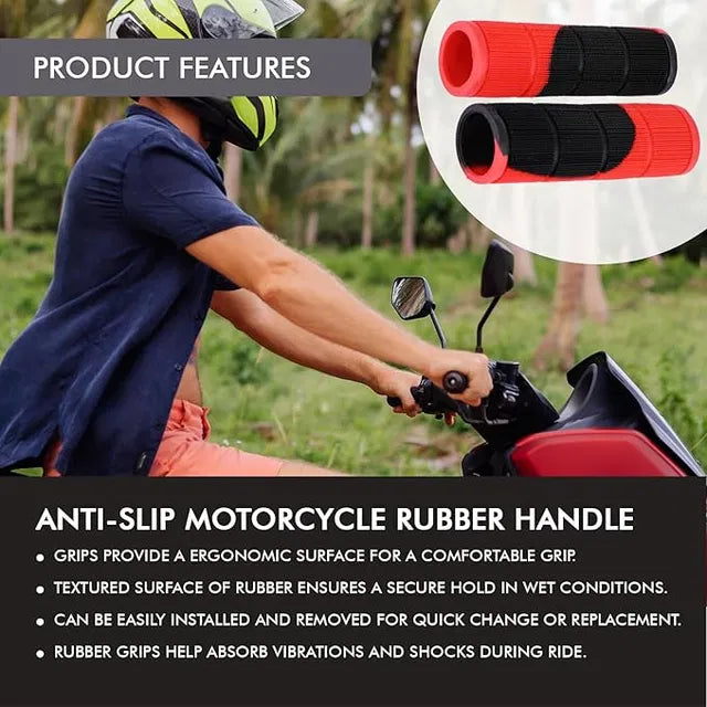 Multicolor grip cover for kitchen tools with soft handlebar, shock absorption, tight fit, and universal compatibility.