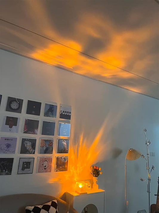 Wave Lamp crystal night light from 19357, LED wave light cube with Aurora glow, ideal for romantic room decor and kids' rooms.