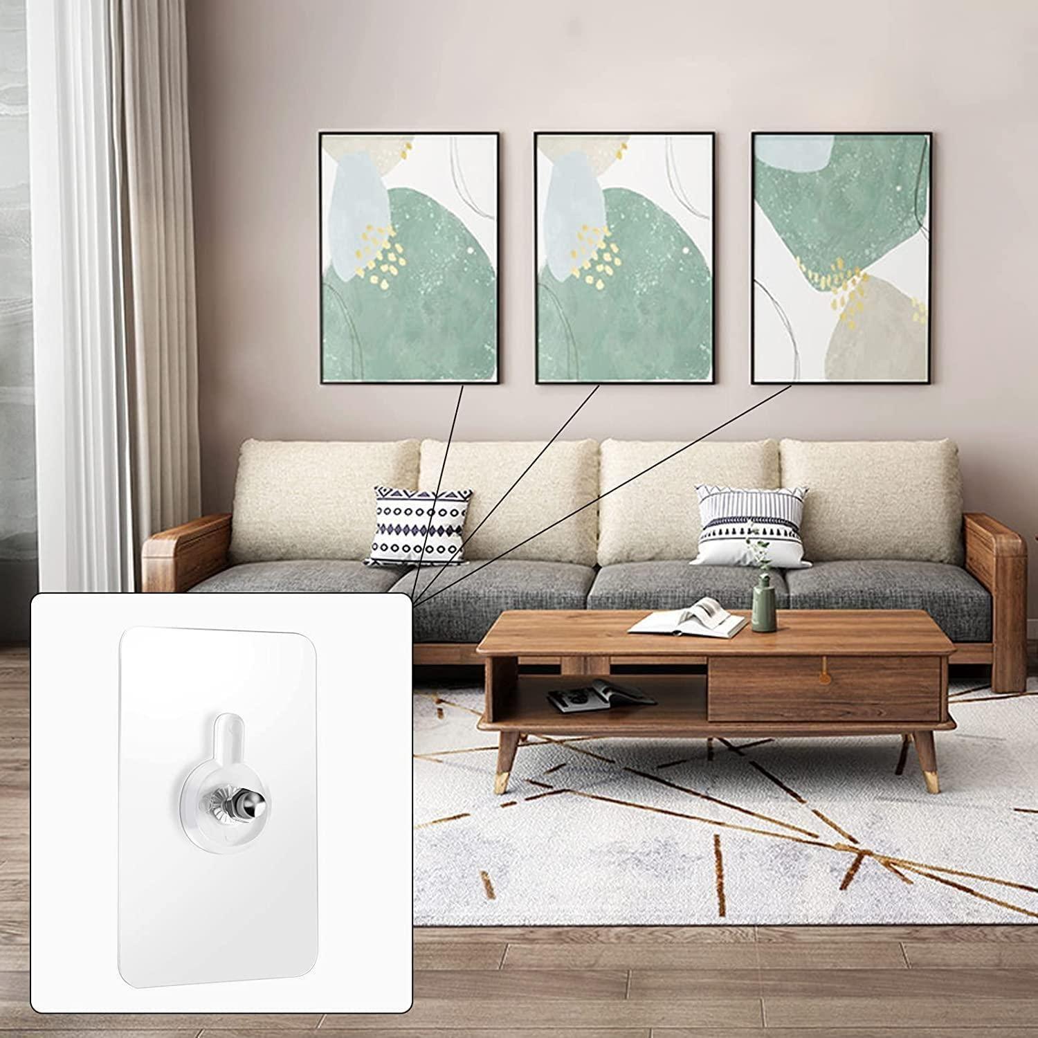 Set of 10 wall mount screw hooks for kitchen, bathroom, bedroom, and living room from brand 19357, ideal for hanging items.