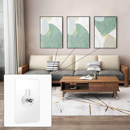 Set of 10 wall mount screw hooks for kitchen, bathroom, bedroom, and living room from brand 19357, ideal for hanging items.