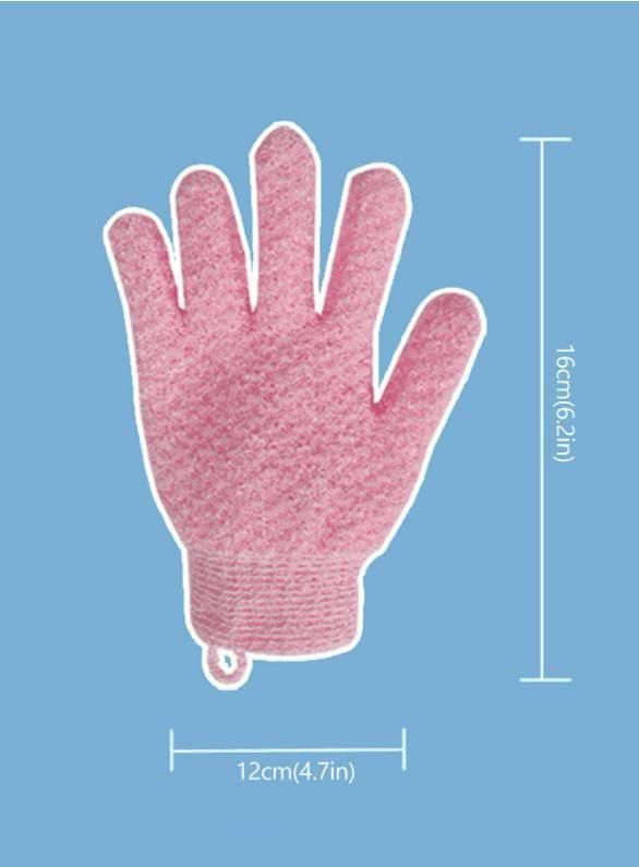 Five Figure Bath Gloves by 19378, soft textured bath glove for gentle cleansing and exfoliation in the shower.