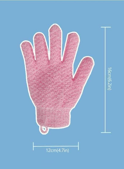 Black Five Figure Bath Gloves by 19378, soft and textured bath glove for gentle cleansing and exfoliation.