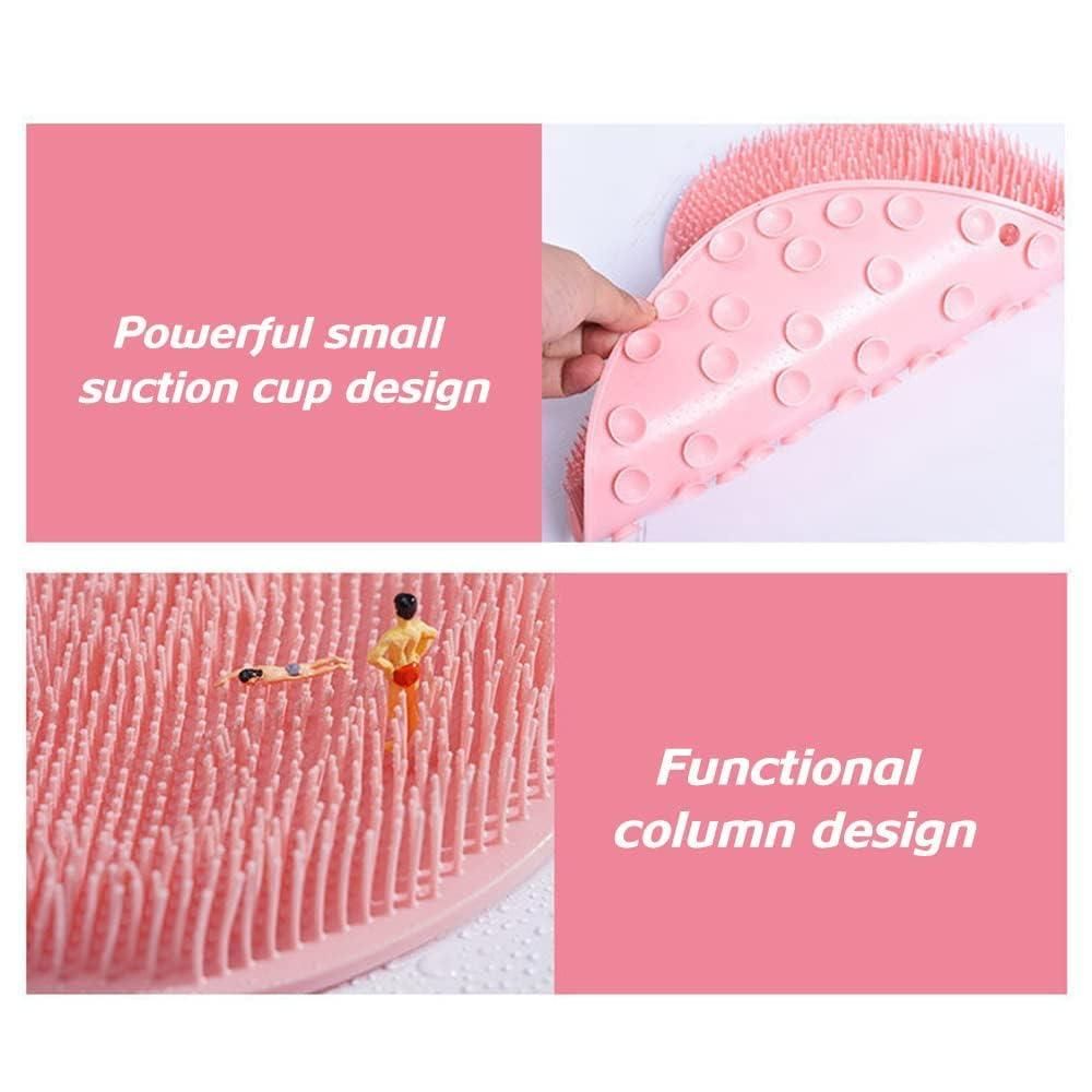 Silicone multiuse body scrubber for bath and foot, soft textured brush for gentle exfoliation and cleansing.