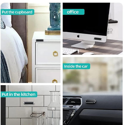 Magnetic car phone holder dashboard mini strip stand by 19378, designed for secure mounting of smartphones in vehicles.