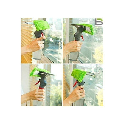19378 3-in-1 glass cleaner spray with cleaning brush for windows, car windows, and glass surfaces, featuring a convenient wiper and shaver.