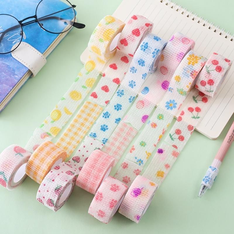 Pack of two 19378 crepe bandage finger tapes made from non-woven fabric with self-adhesive design for injury support.
