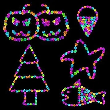 Mixed color glow rocks decorations for Diwali, DIY decorative pebbles with vibrant, glowing appearance for festive celebration.