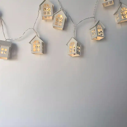 White home string lights for Diwali decorations, featuring LED bulbs on a long string for festive ambiance.