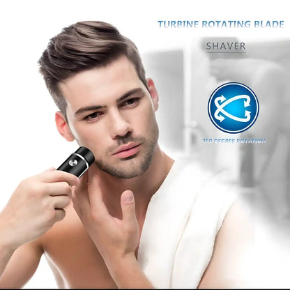 Mini portable electric shaver from 19378, compact grooming device with adjustable head and ergonomic design.