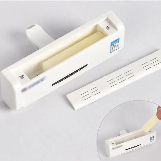 Miniature AC design solar-powered car air freshener diffuser, compact electric grooming kit accessory with fresh scent.