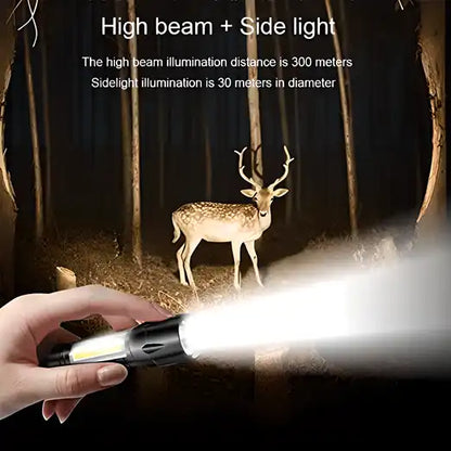 Pocket-size mini portable XPE and COB LED tactical flashlight from 19378, compact and suitable for electric grooming kits.