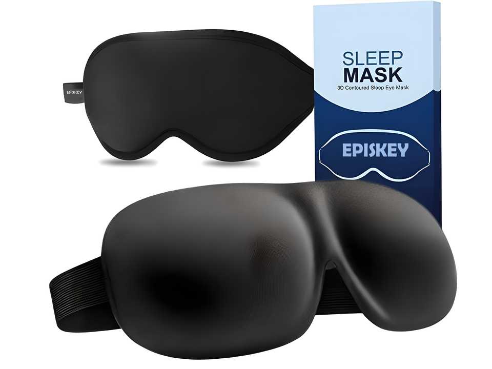 Soft fabric eye mask by 19378, designed for comfortable sleep and relaxation with a snug fit and gentle contour.