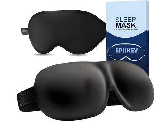 Soft fabric eye mask by 19378, designed for comfortable sleep and relaxation with a snug fit and gentle contour.