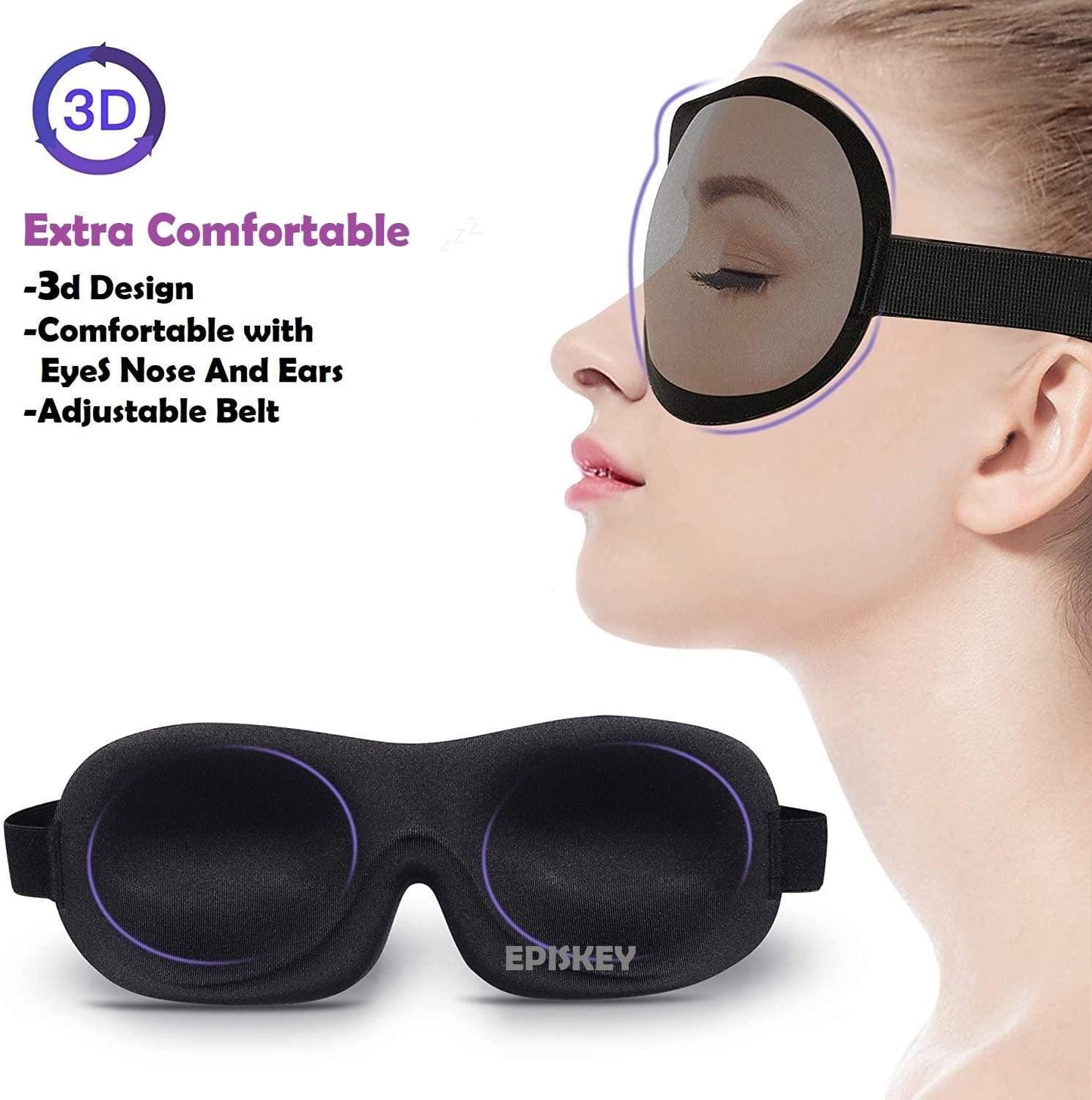 Soft fabric eye mask by 19378, designed for comfortable sleep and light blocking.